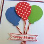 Birthday Card, Birthday Balloon Card