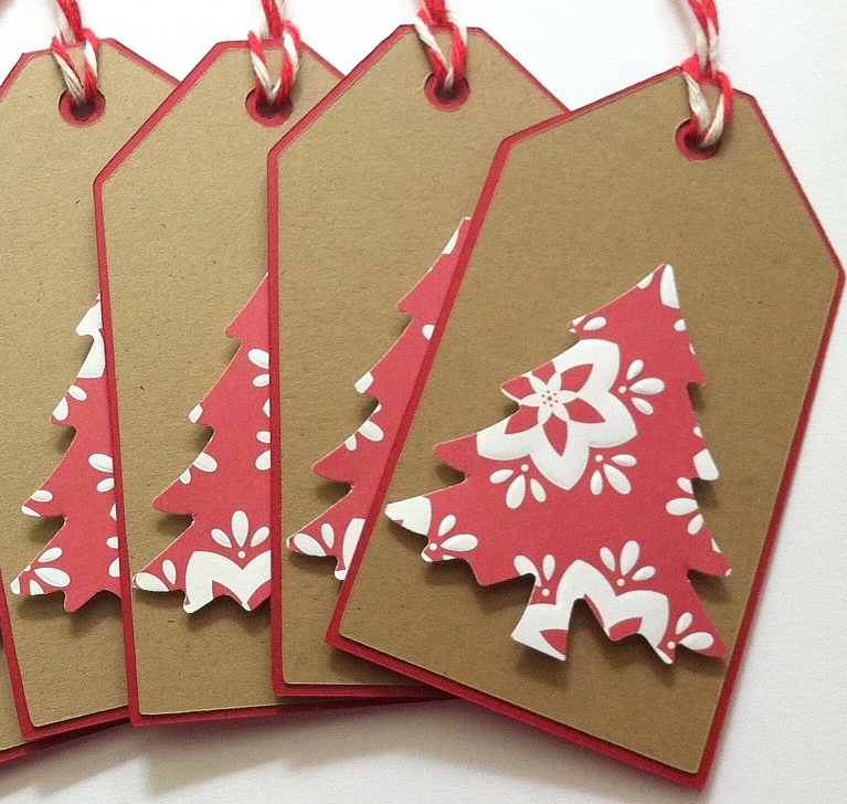 Christmas Gift Tags - Kraft Christmas Tree Gift Tags - Set Of 6 on Luulla